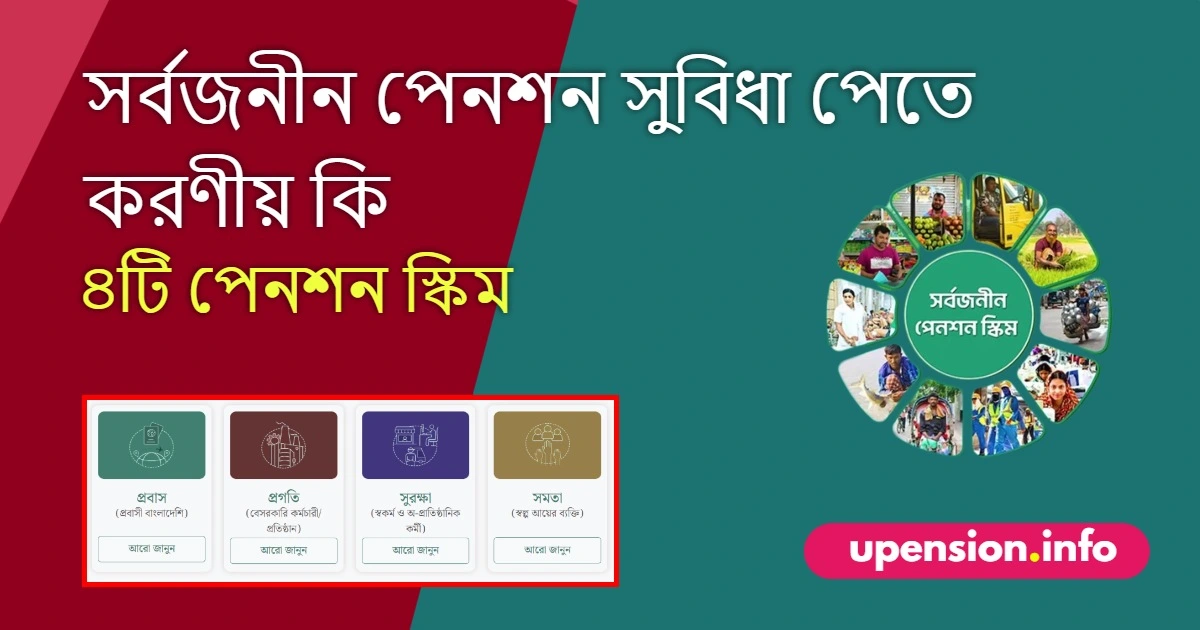 সর্বজনীন পেনশন সুবিধা পেতে করণীয় কি